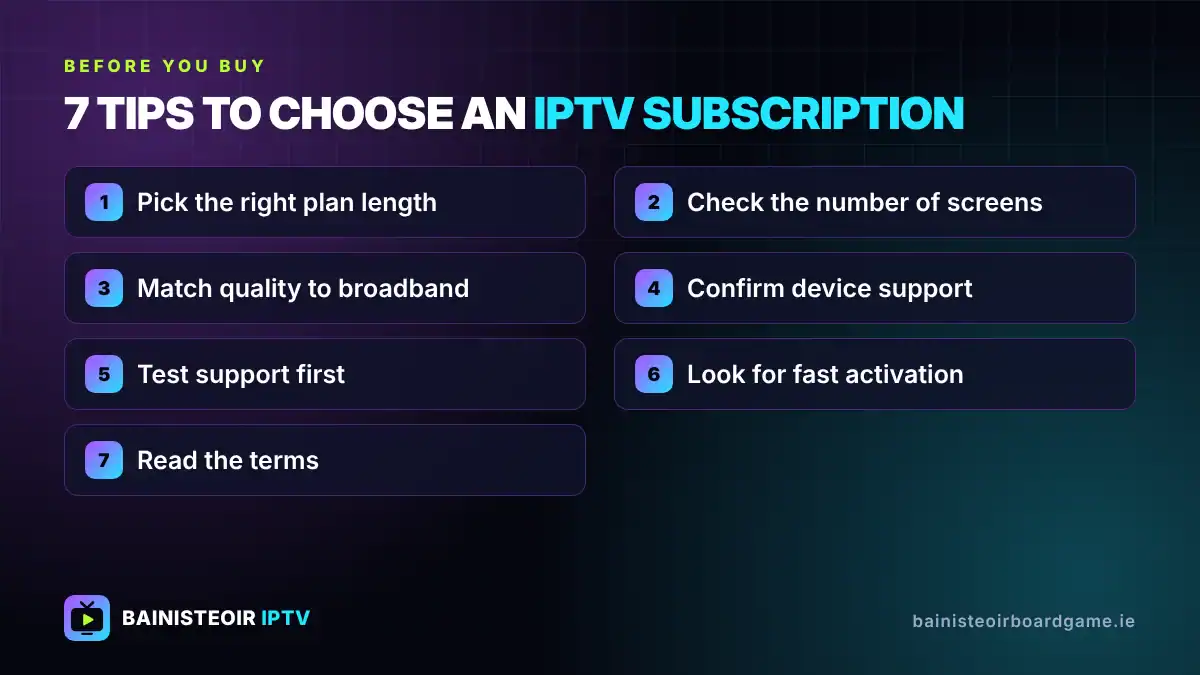 7 tips to choose an IPTV subscription checklist